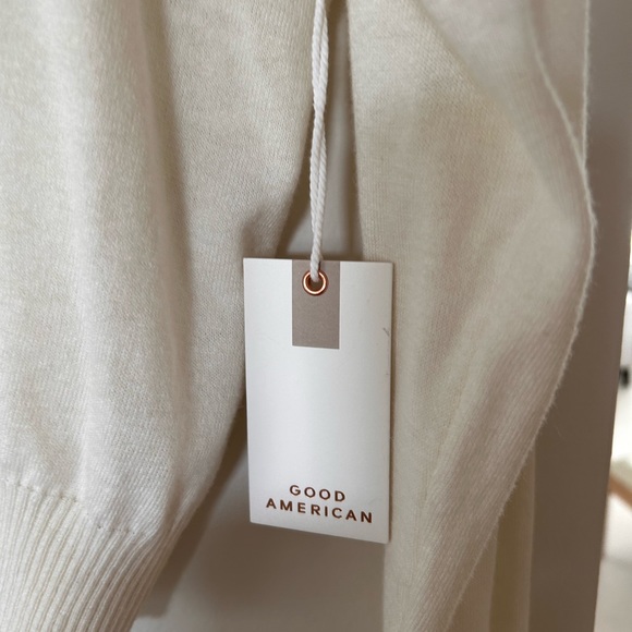 Good American Ivory Collared Henley Top - Picture 5 of 6